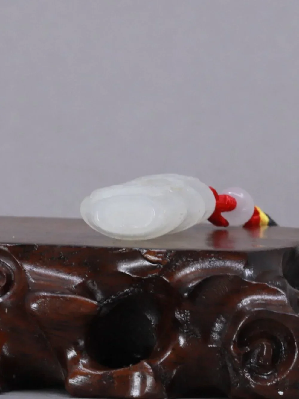 Chinese Hetian Jade Pendant w Fortune Bat & Ruyi
